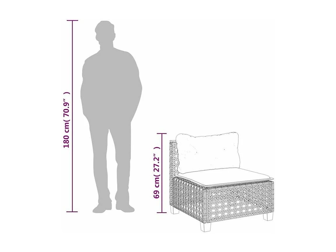 Salon de jardin avec coussins 4 pcs beige résine tressée