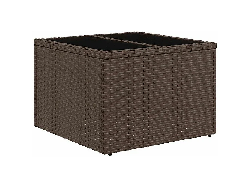 Salon de jardin avec coussins 9 pcs marron résine tressée