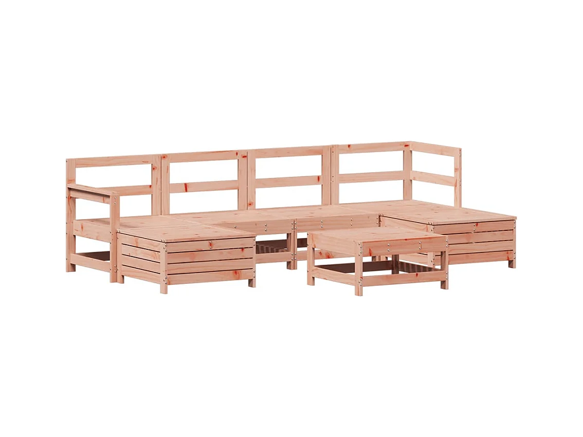 Salon de jardin 7 pcs bois massif sapin de douglas
