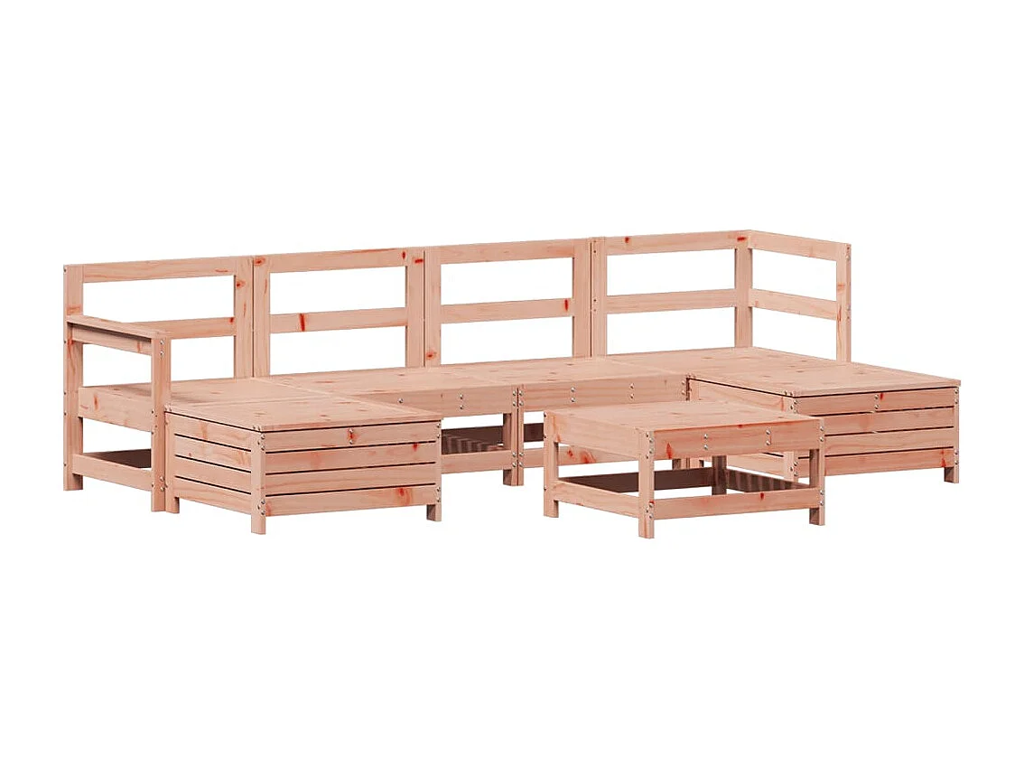 Salon de jardin 7 pcs bois massif sapin de douglas