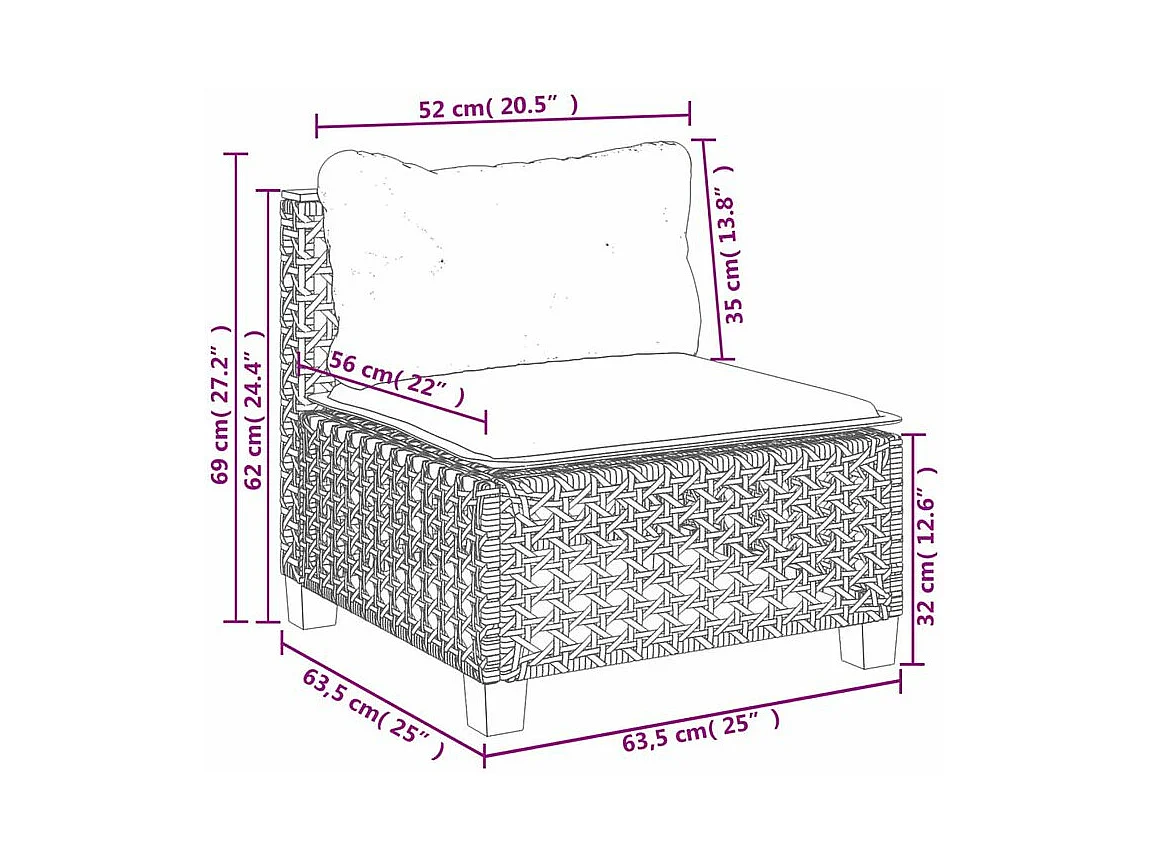 Salon de jardin avec coussins 6 pcs beige résine tressée