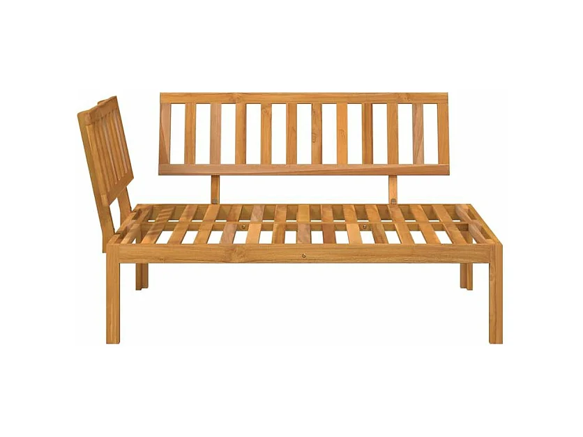 Canapé d'angle palette de jardin bois massif d'acacia