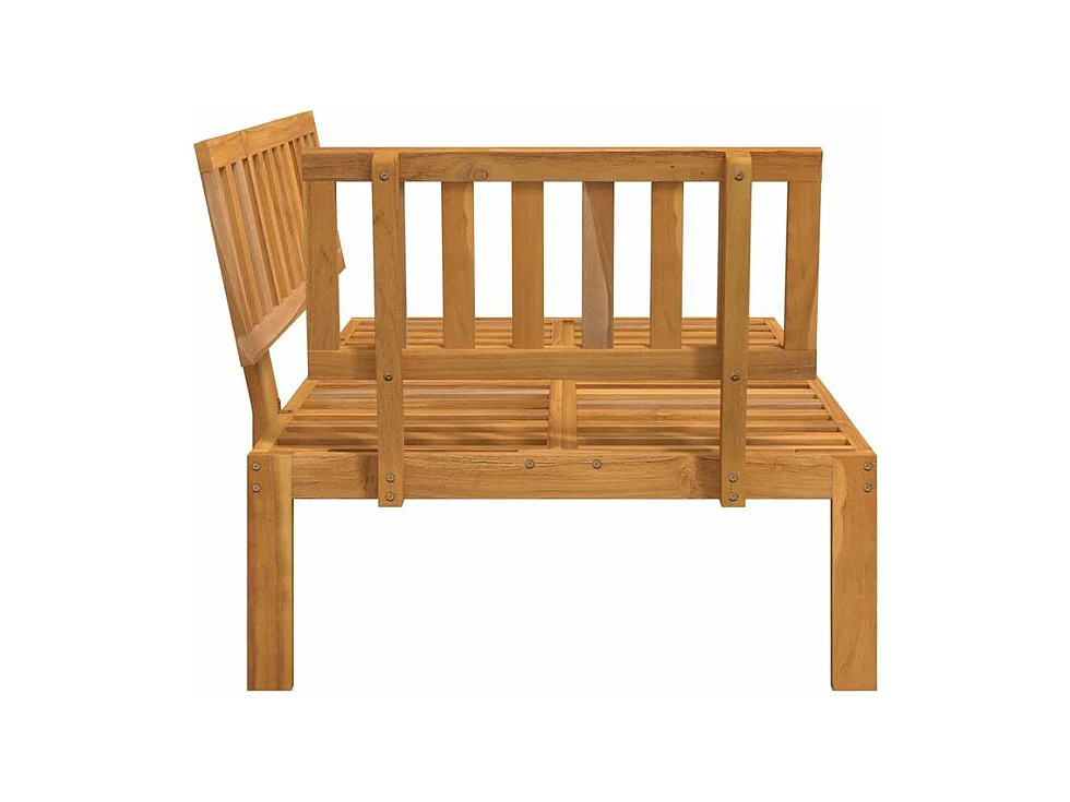 Canapé d'angle palette de jardin bois massif d'acacia