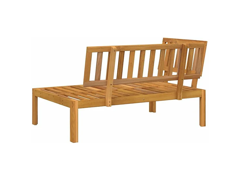 Canapé d'angle palette de jardin bois massif d'acacia