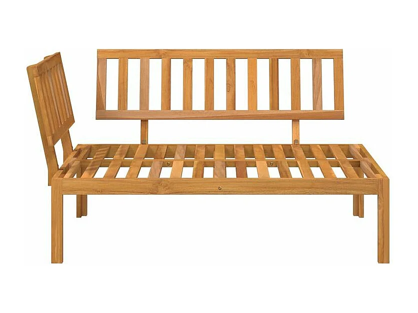 Canapé d'angle palette de jardin bois massif d'acacia