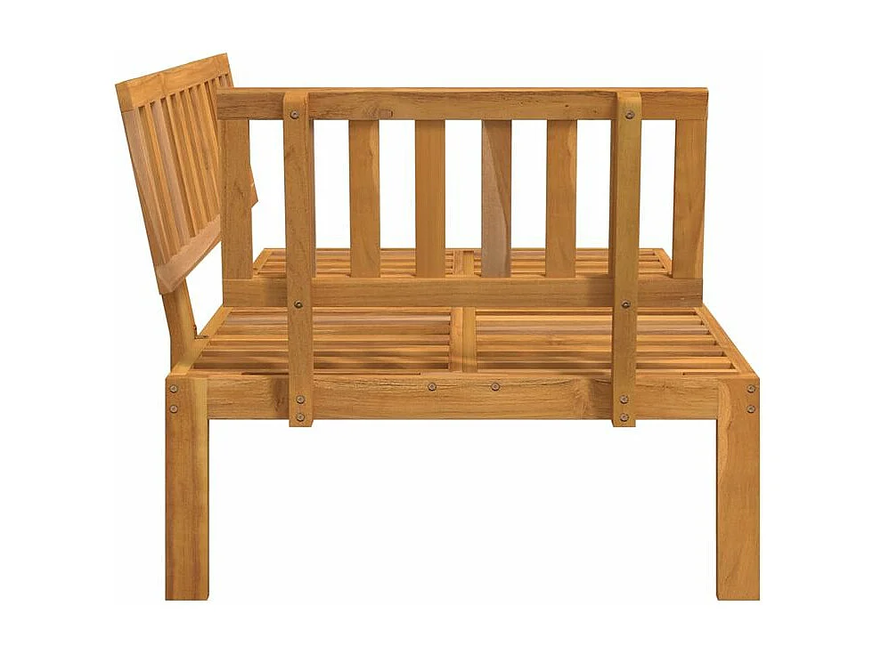 Canapé d'angle palette de jardin bois massif d'acacia