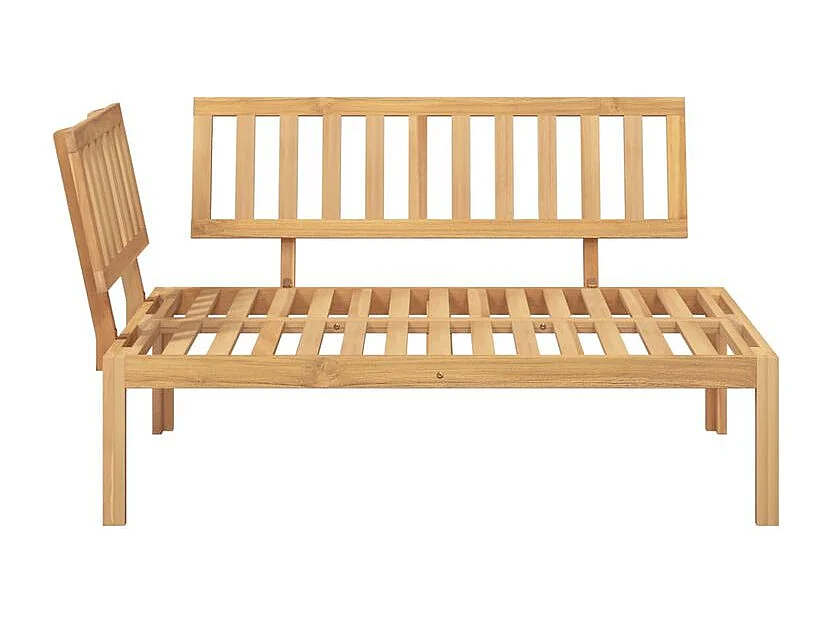 Canapé d'angle palette de jardin bois massif d'acacia