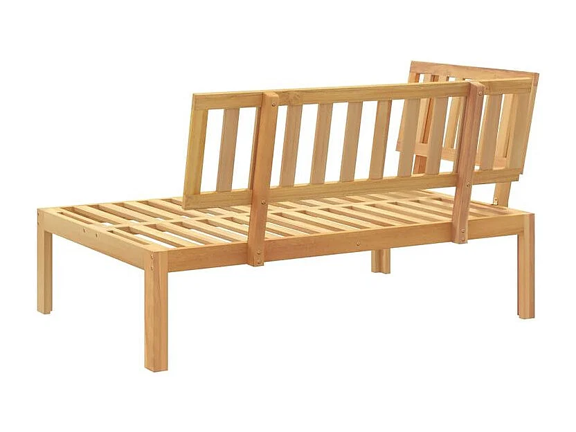 Canapé d'angle palette de jardin bois massif d'acacia