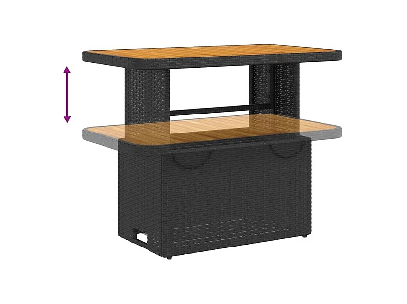 Canapés de jardin 2 pcs avec coussins Noir Résine tressée