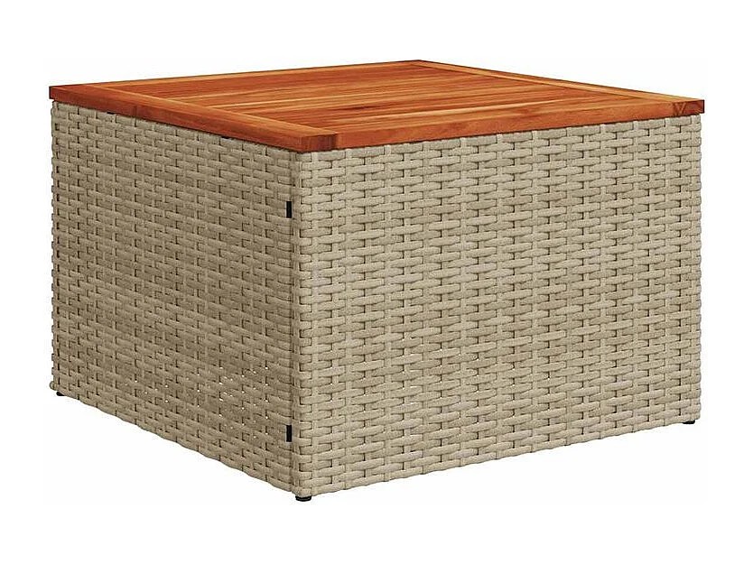 Salon de jardin 11 pcs avec coussins beige résine tressée