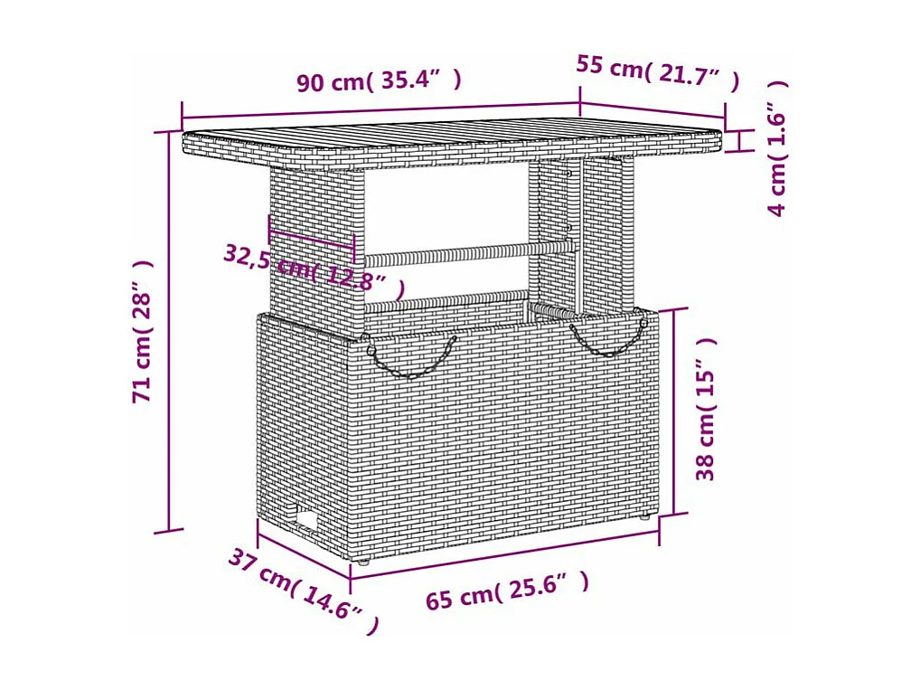 Ensemble à manger de jardin 4 pcs avec coussins noir