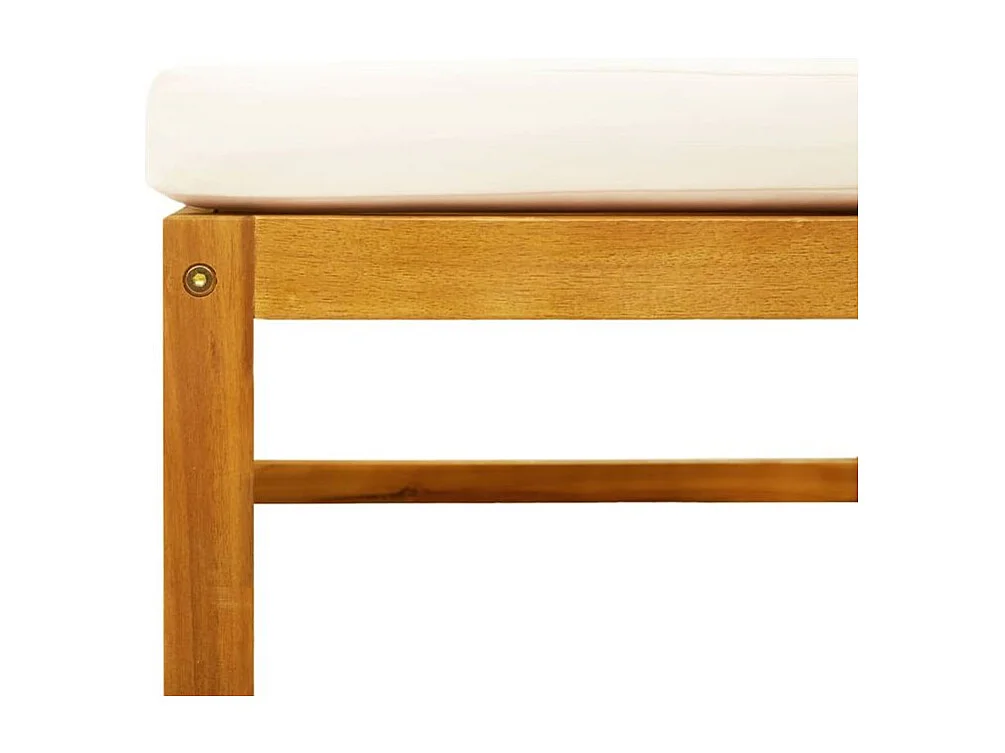 Salon de jardin avec coussins 7 pcs bois massif d'acacia