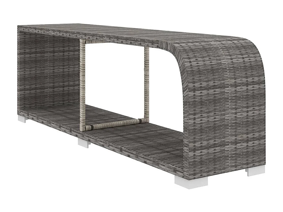 Salon de jardin 10 pcs avec coussins Résine tressée Gris 6