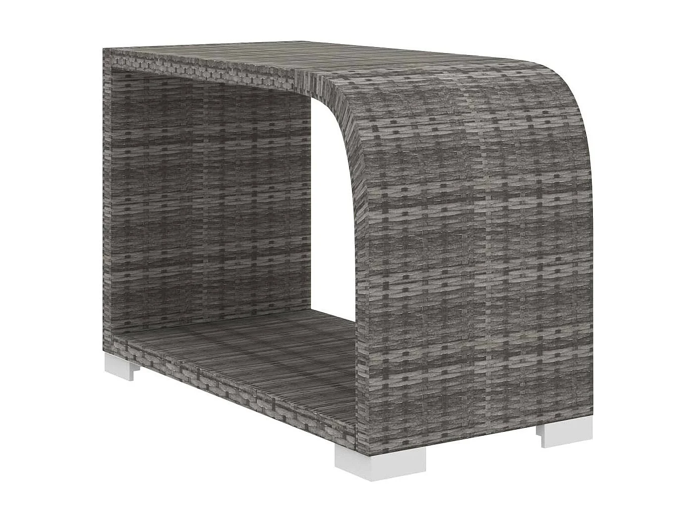 Salon de jardin 10 pcs avec coussins Résine tressée Gris 6