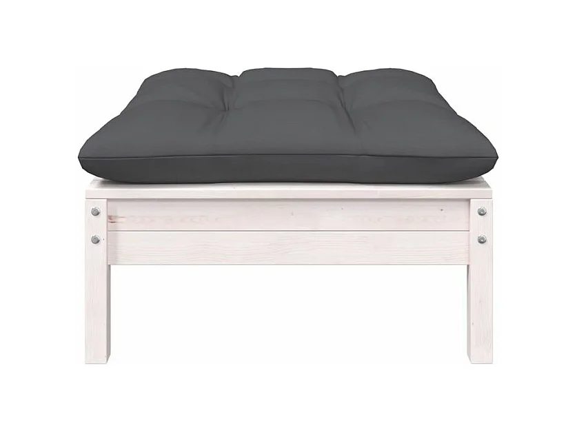 Salon de jardin 5 pcs avec coussins bois de pin massif