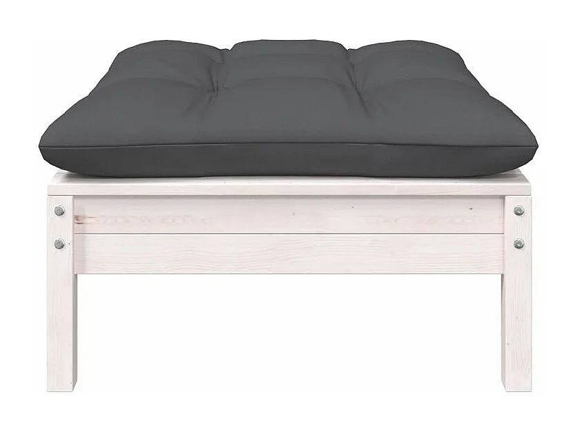 Salon de jardin 5 pcs avec coussins bois de pin massif