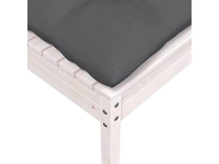 Salon de jardin 5 pcs avec coussins bois de pin massif