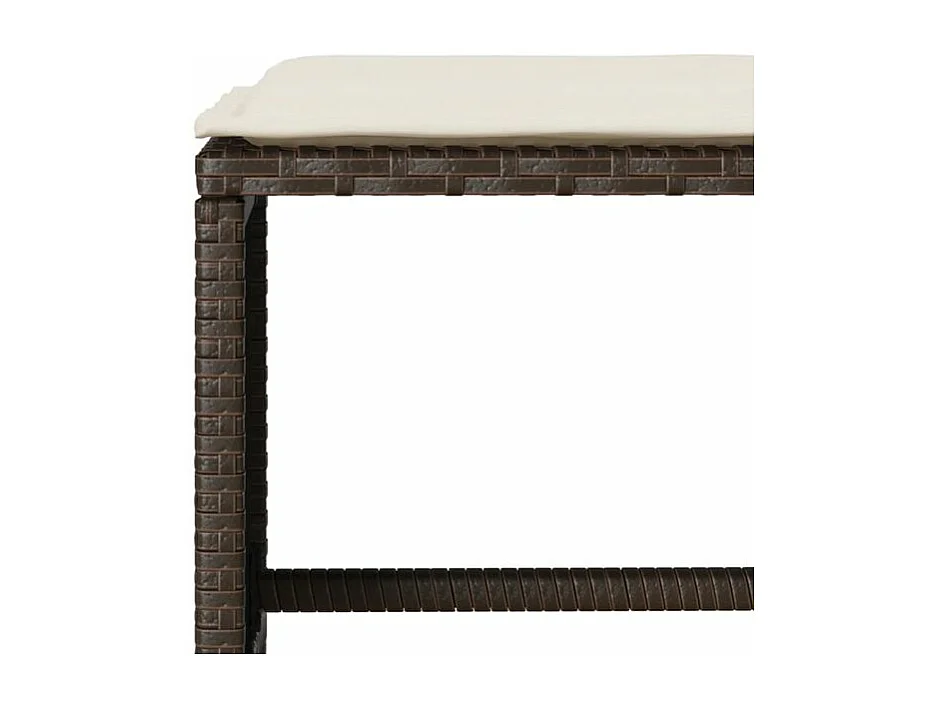 Salon de jardin avec coussins 6 pcs marron résine tressée