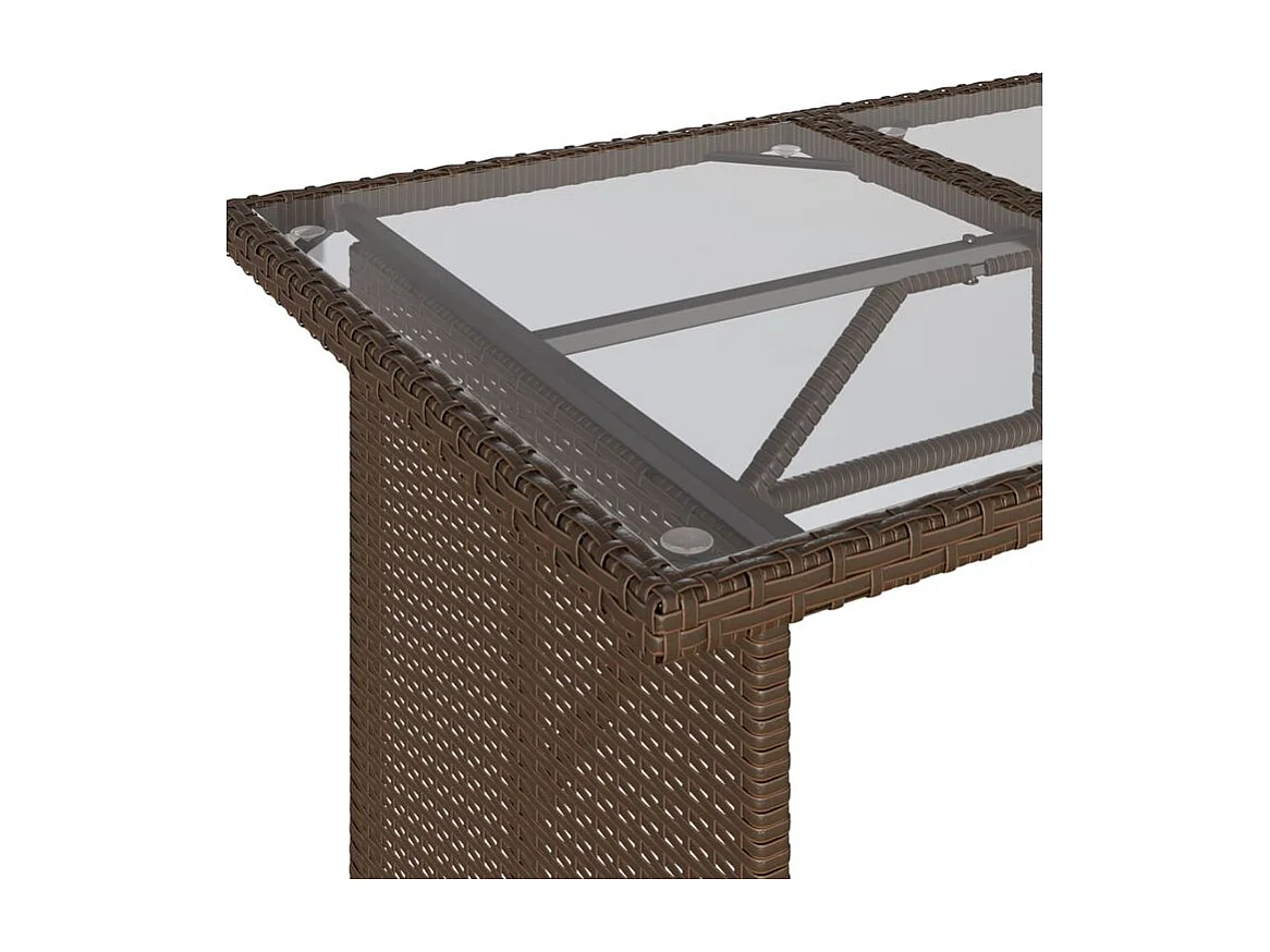 Salon de jardin avec coussins 6 pcs marron résine tressée