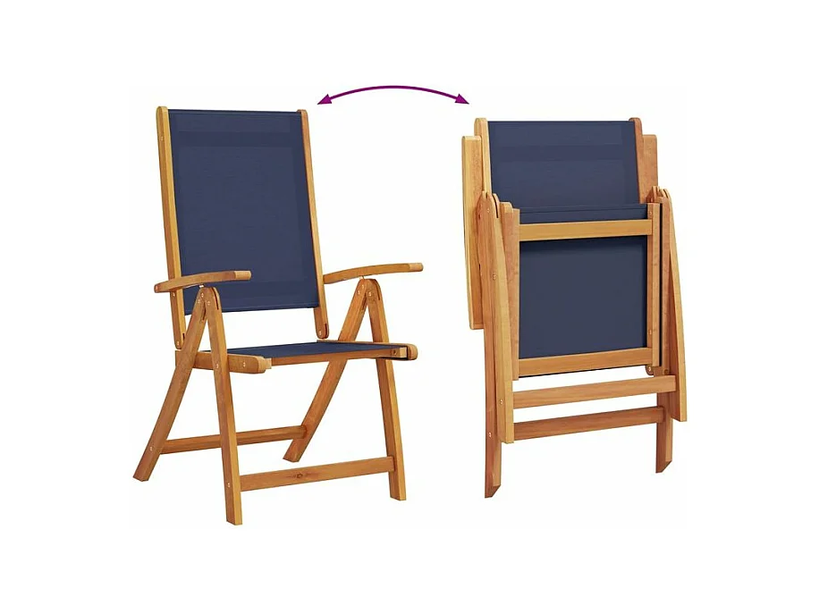 Ensemble à manger de jardin 7pcs bois d'acacia solide textilène