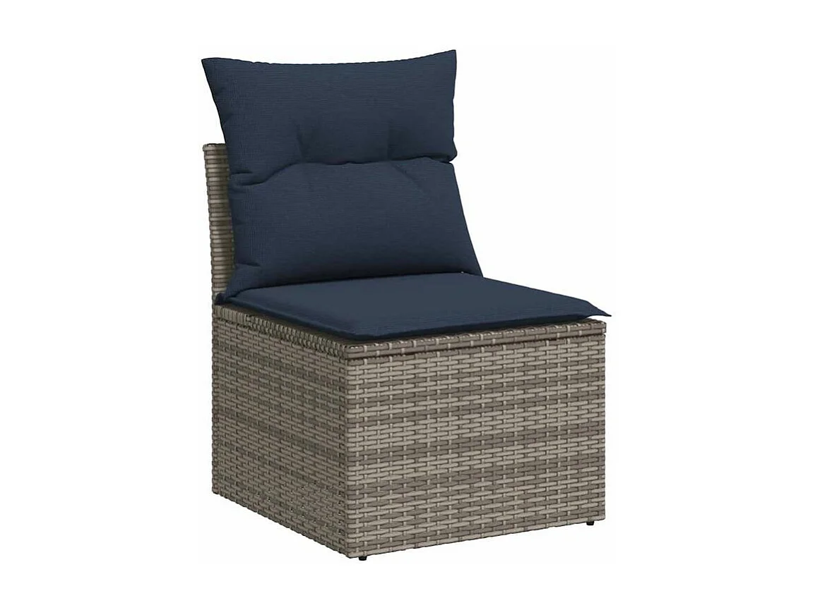 Ensemble de canapés de jardin 11 pcs et coussins rotin acacia