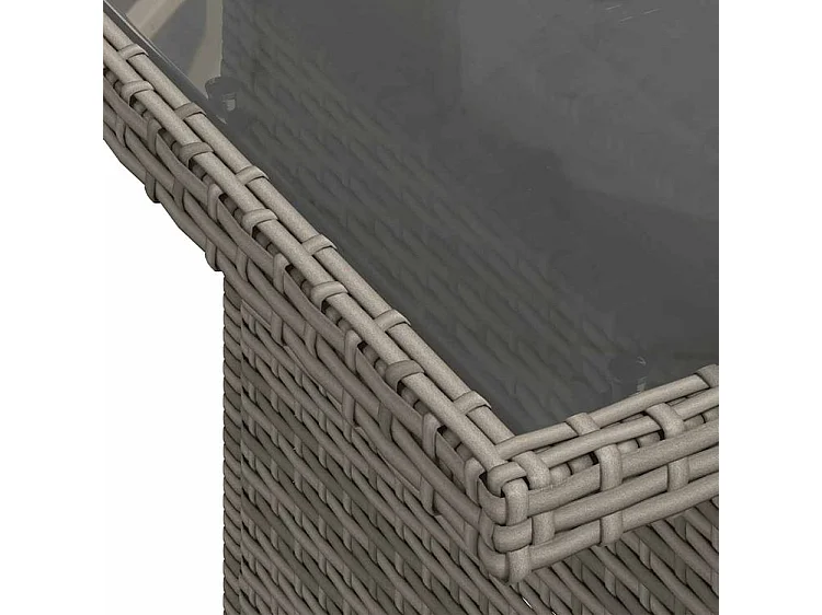 Ensemble de canapés de jardin 11 pcs et coussins rotin acacia