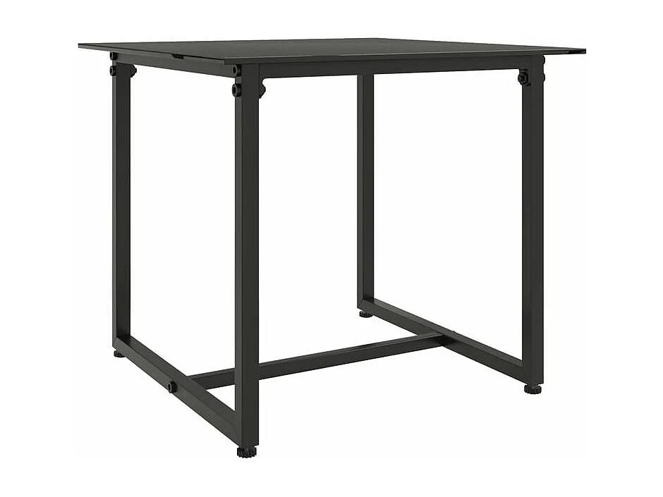 Salon de jardin avec coussins 3 pcs résine tressée noir