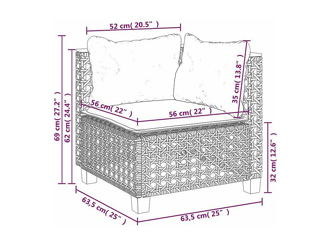 Salon de jardin avec coussins 9 pcs beige résine tressée
