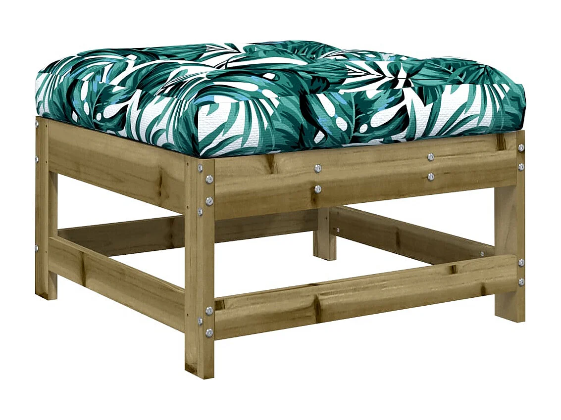 Salon de jardin 8 pcs avec coussins bois de pin imprégné