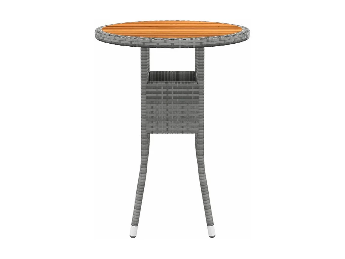 Ensemble de salle à manger de jardin 3 pcs Résine tressée Gris