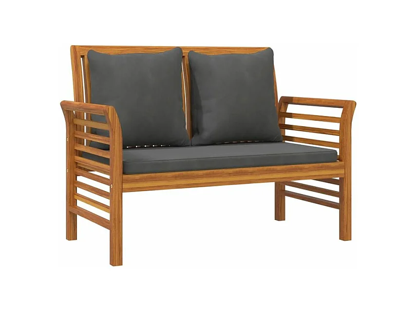 Salon de jardin 4 pcs avec coussins Bois d'acacia solide