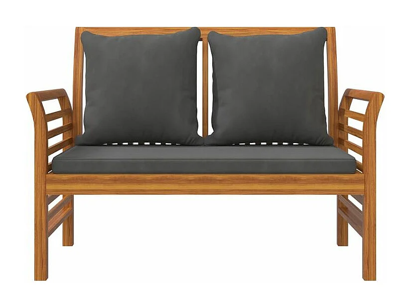 Salon de jardin 4 pcs avec coussins Bois d'acacia solide