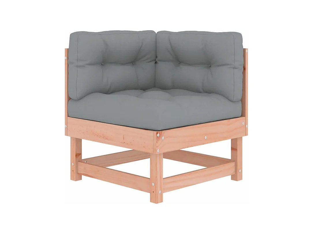 Salon de jardin 4 pcs avec coussins bois massif douglas