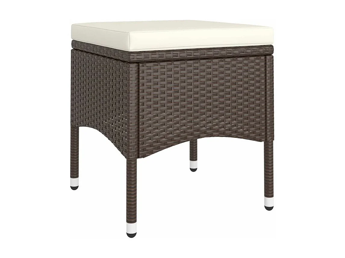 Ensemble de bistro de jardin 5 pcs poly rotin et verre trempé