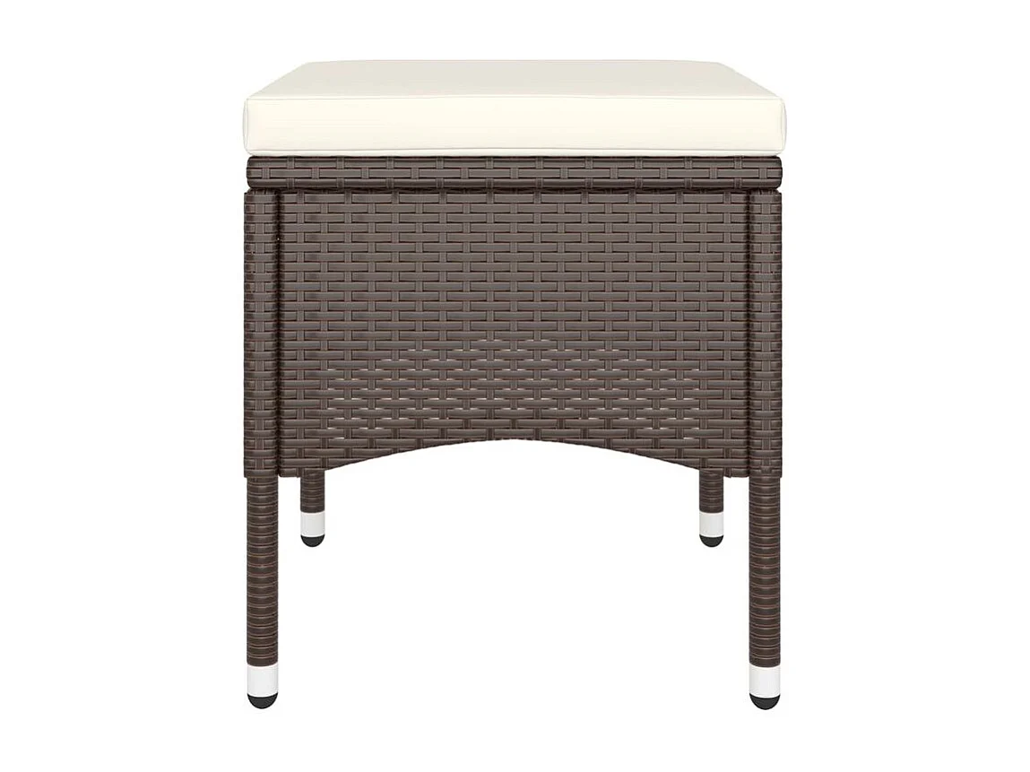 Ensemble de bistro de jardin 5 pcs poly rotin et verre trempé