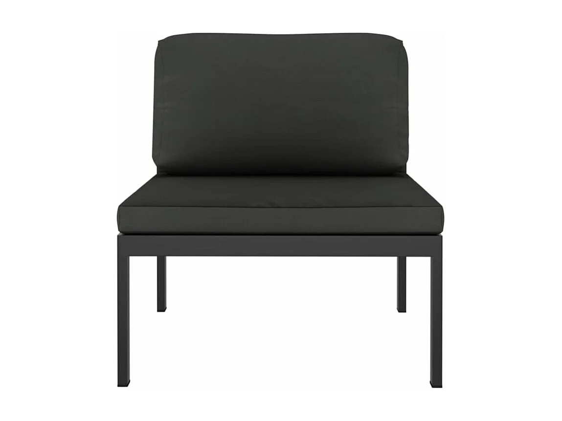 Salon de jardin 7 pcs avec coussins Aluminium Anthracite