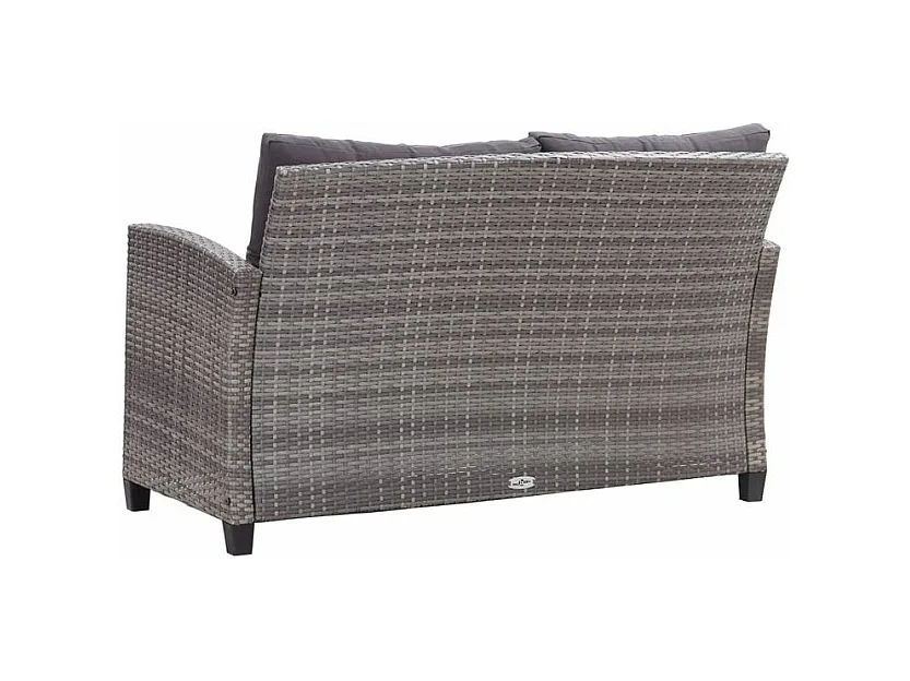 Ensemble à dîner de jardin 3 pcs Résine tressée bois d'acacia