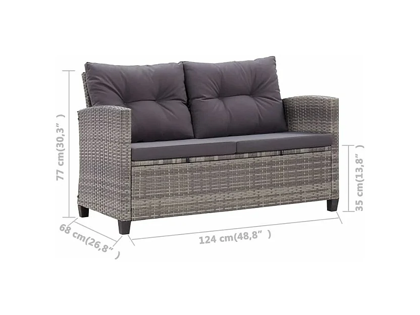 Ensemble à dîner de jardin 3 pcs Résine tressée bois d'acacia