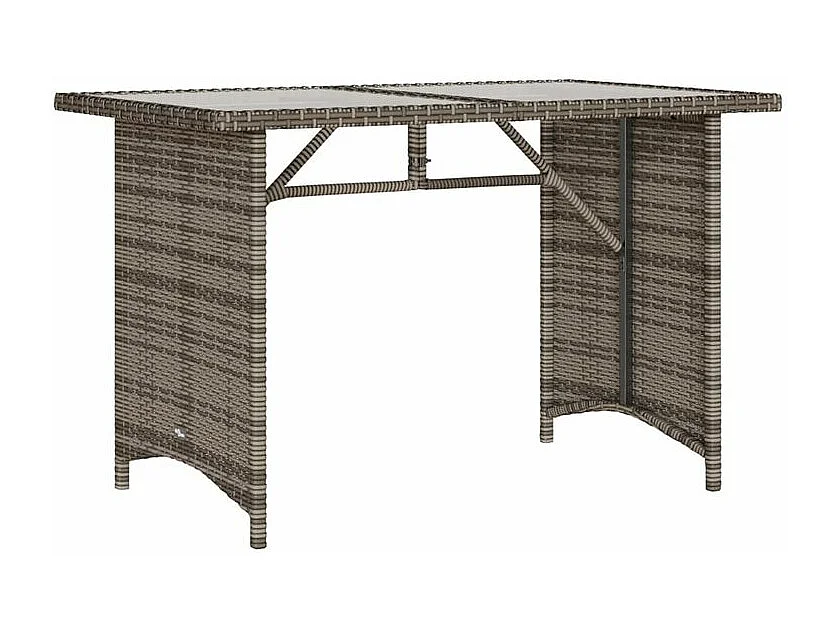 Salon de jardin 6 pcs avec coussins gris résine tressée