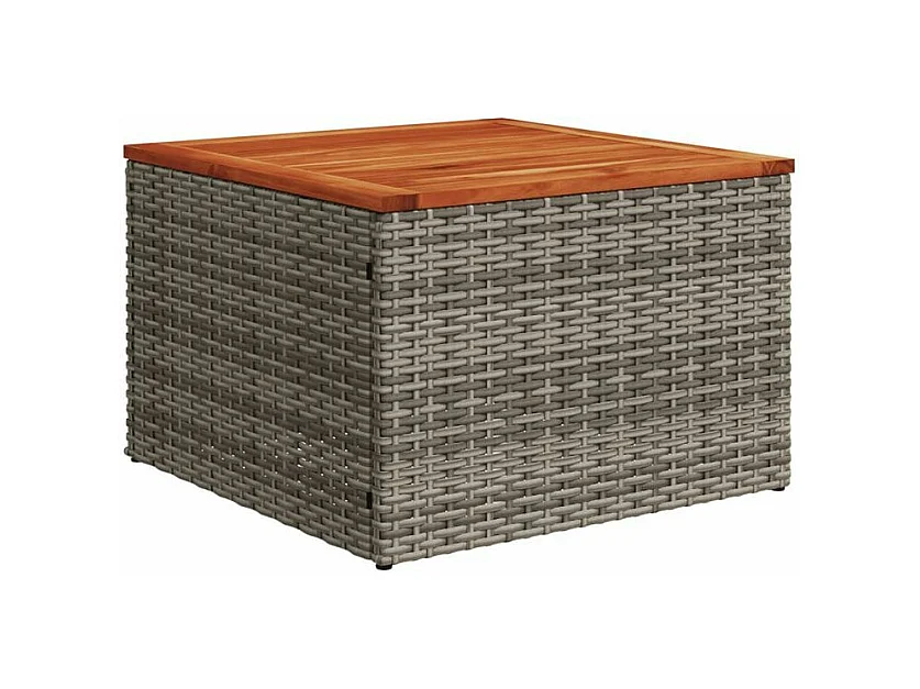 Salon de jardin avec coussins 12 pcs gris résine tressée