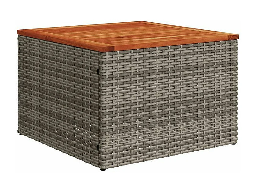 Salon de jardin avec coussins 12 pcs gris résine tressée