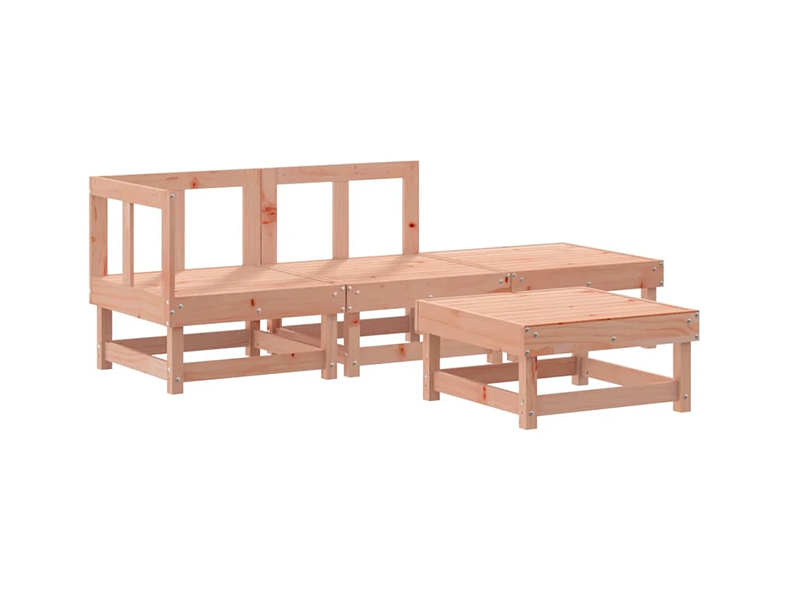 Salon de jardin 4 pcs bois massif douglas