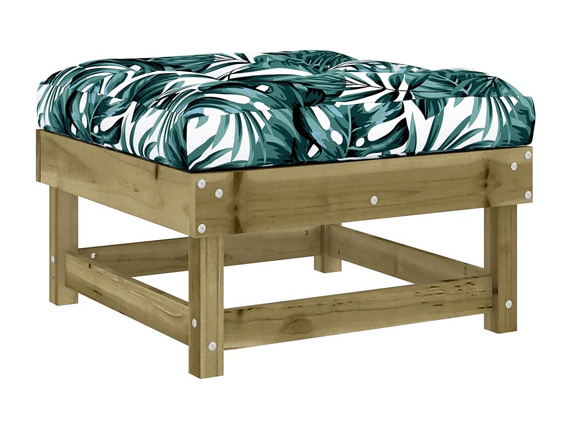 Salon de jardin 7 pcs avec coussins bois de pin imprégné