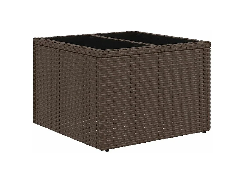 Salon de jardin avec coussins 6 pcs marron résine tressée