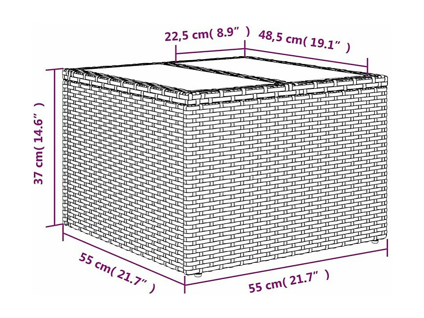 Salon de jardin avec coussins 6 pcs marron résine tressée