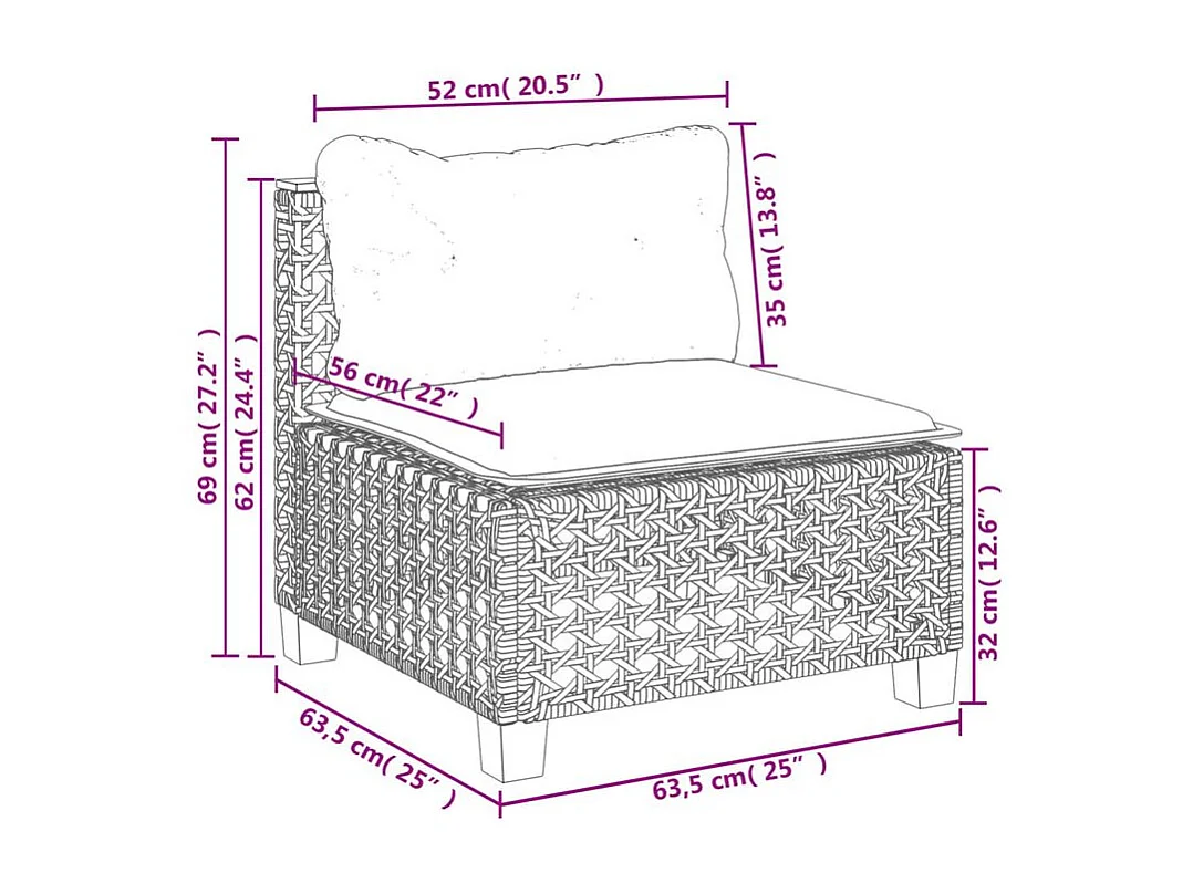 Salon de jardin avec coussins 10 pcs beige résine tressée