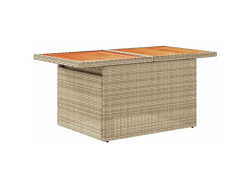 Salon de jardin avec coussins 6 pcs beige résine tressée