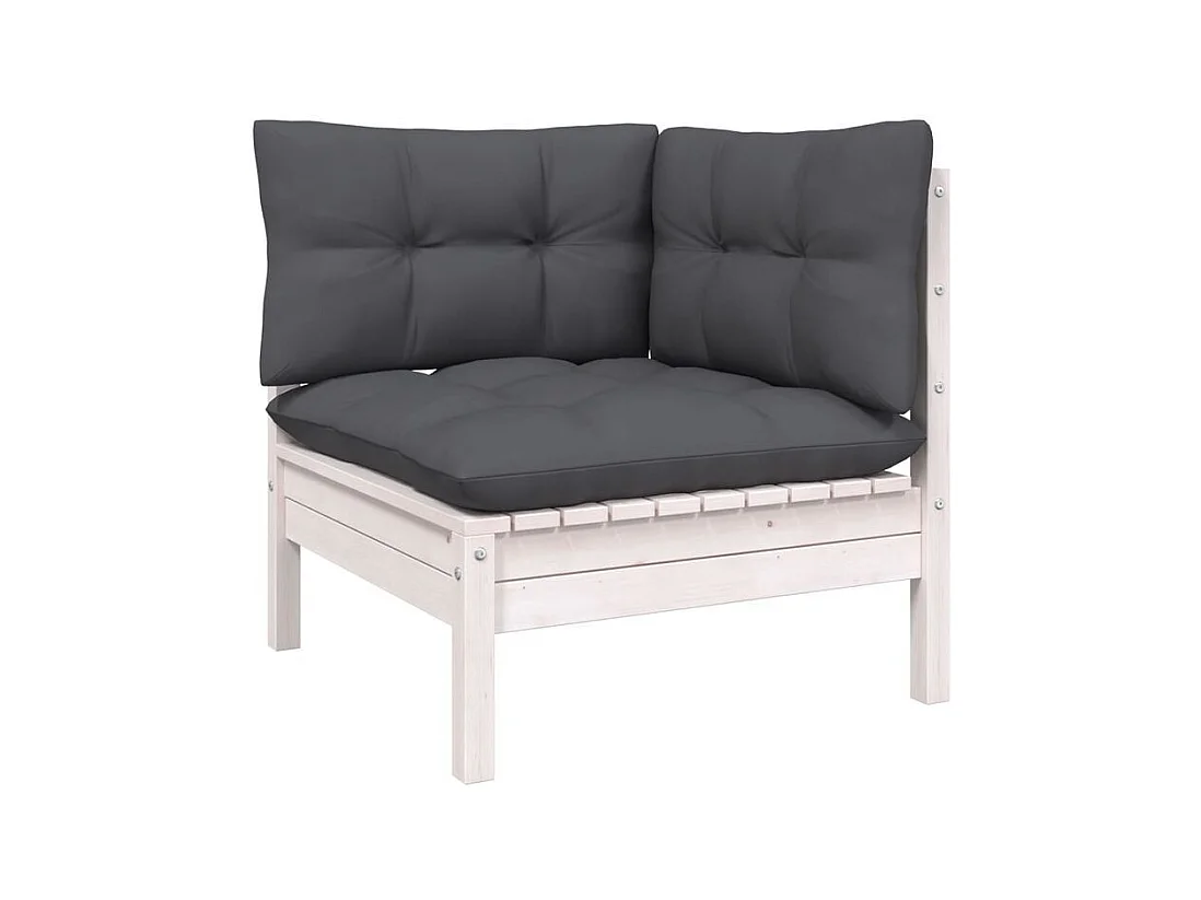 Salon de jardin 8 pcs avec coussins Bois de pin massif