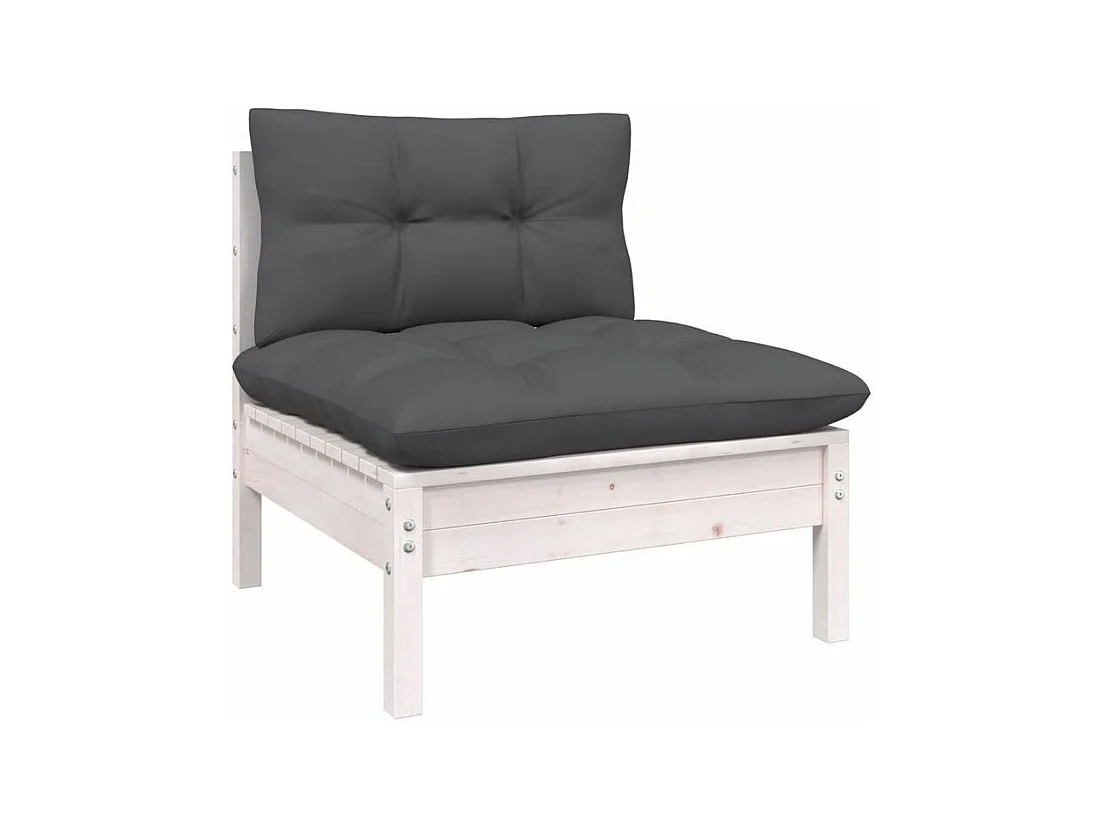 Salon de jardin 8 pcs avec coussins Bois de pin massif