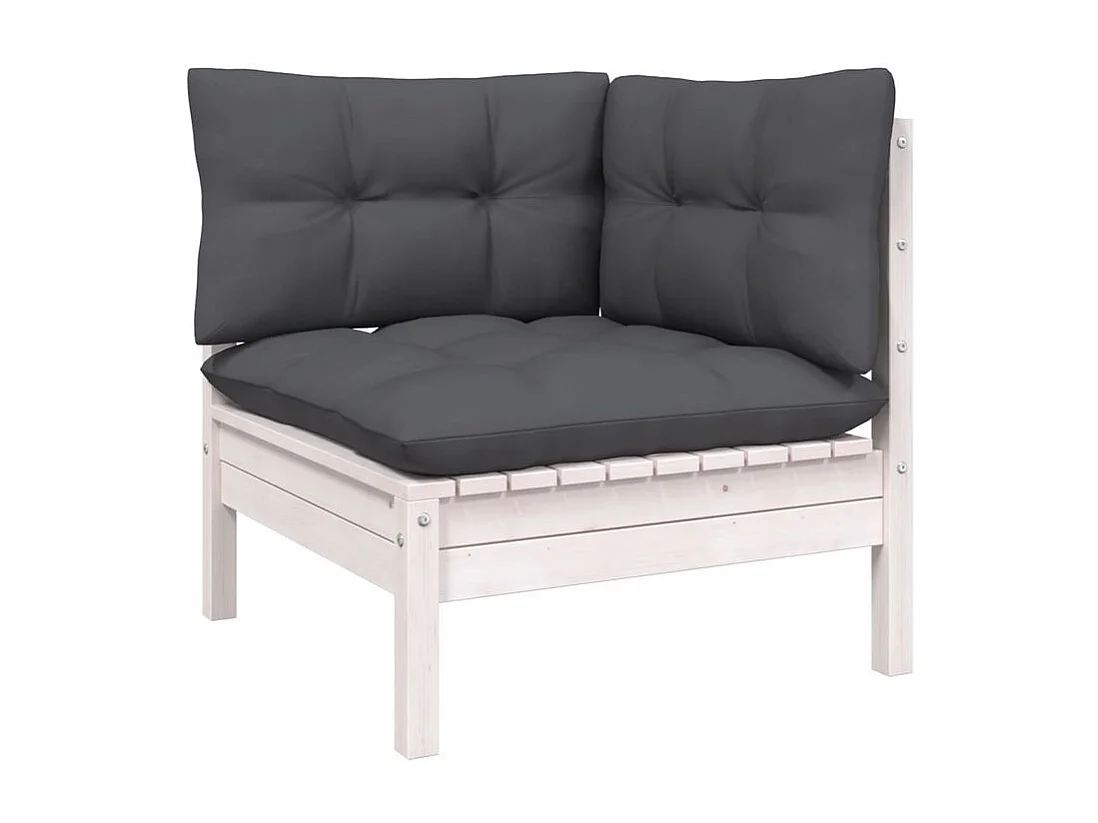 Salon de jardin 8 pcs avec coussins Bois de pin massif